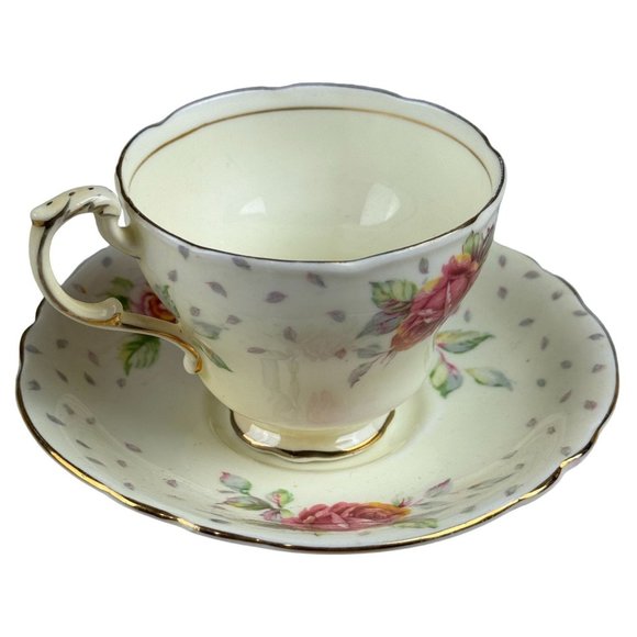 Vintage Paragon Golden Emblem Teacup and Saucer Double Warrant Fine Bone China - Picture 4 of 10